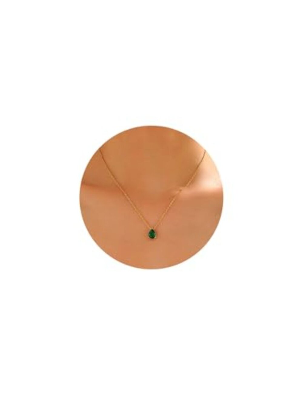 18K Gold Plated Teardrop CZ Birthstone Necklace for Women